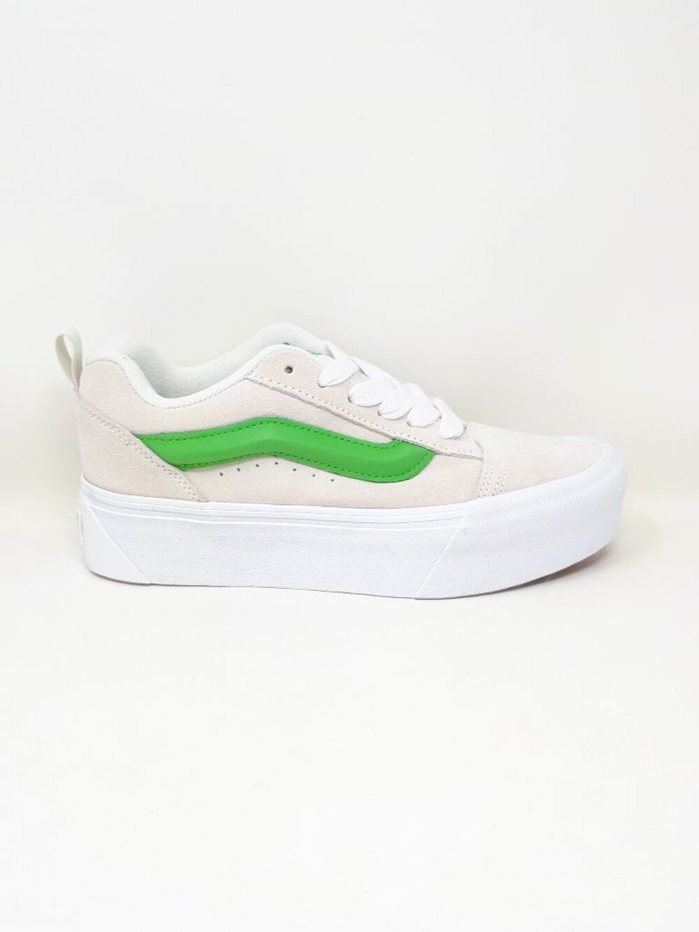 Vans Knu Stack Platform Stacked Gray Green Shoe Sneaker Mens 7 / Womens 8.5 US